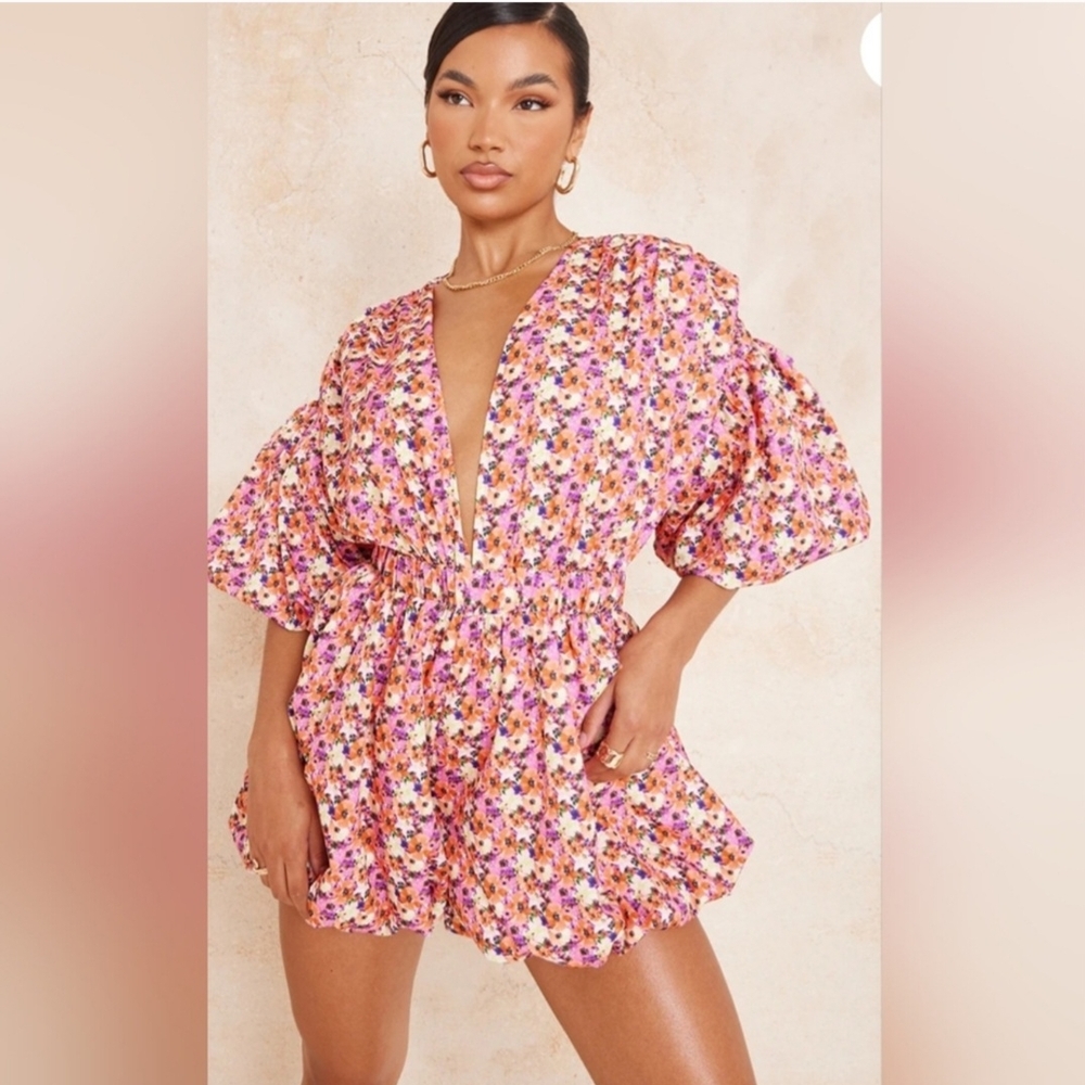 Floral Print Romper